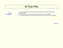 Tablet Screenshot of 10yearplan.com